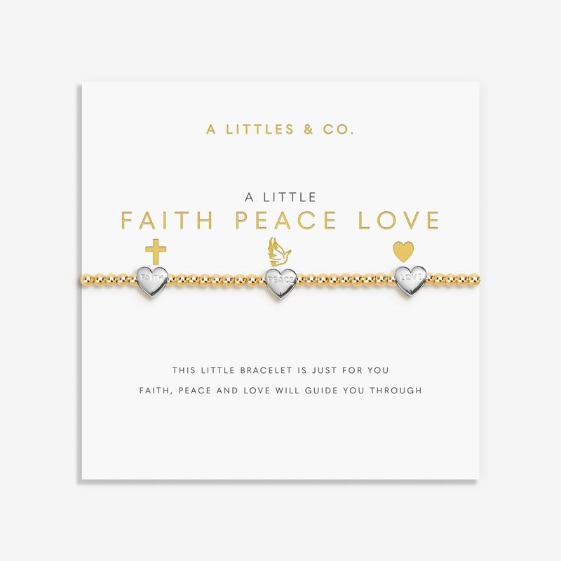 A Little Faith Peace Love Bracelet