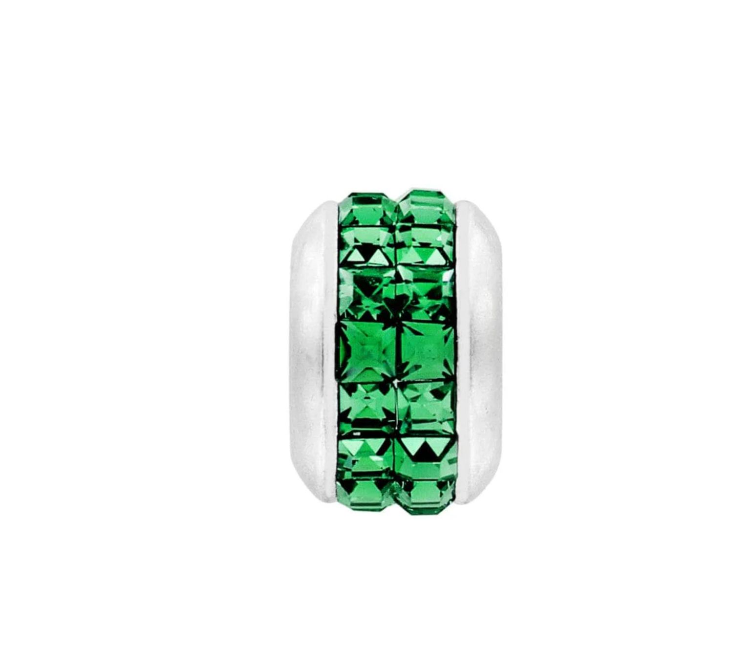 Silver Green Spectrum bead