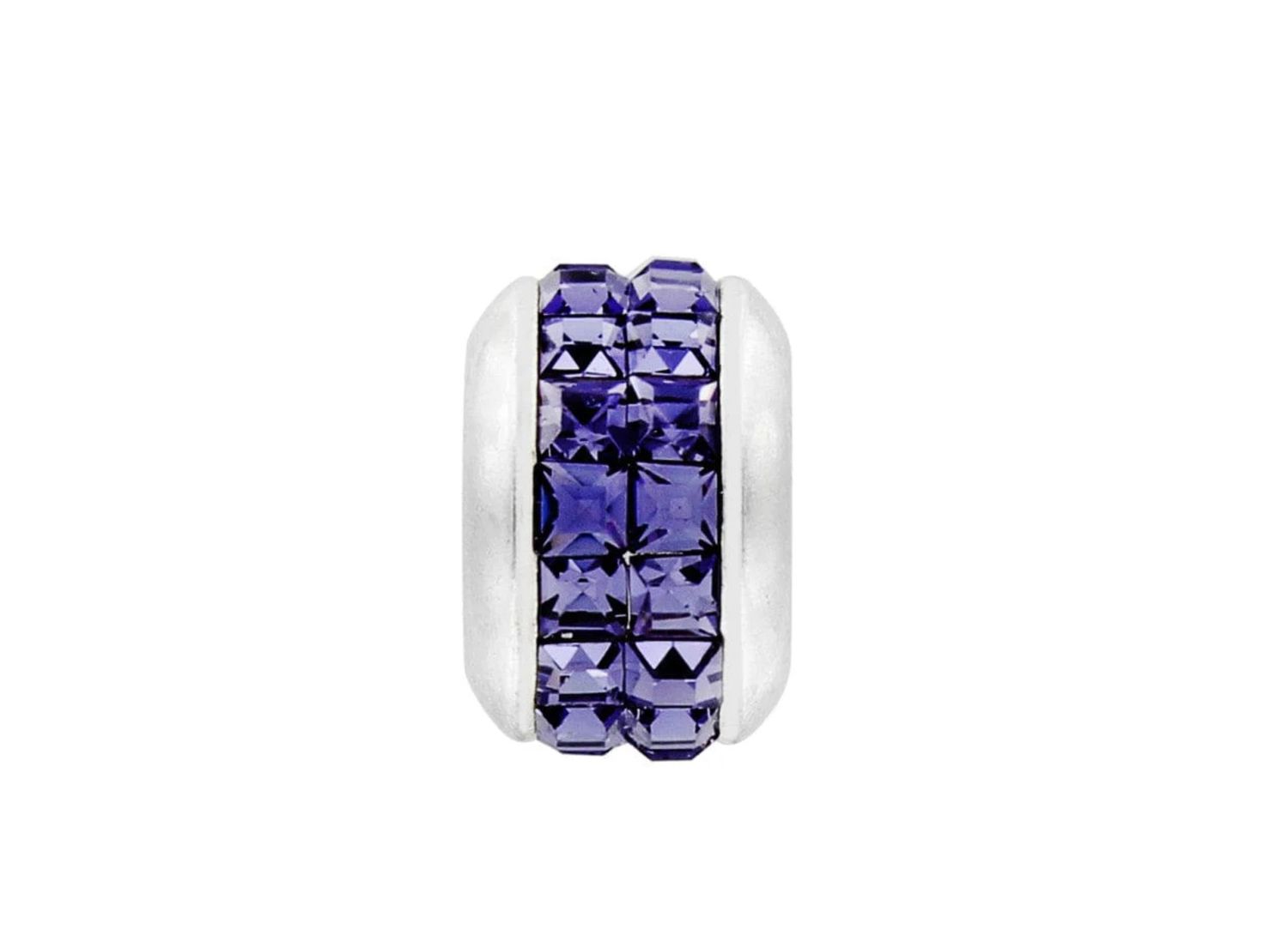 Silver purple Spectrum Bead
