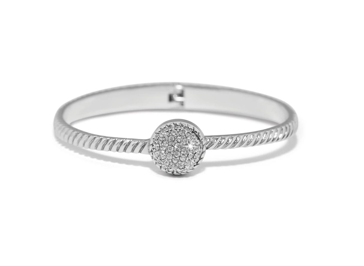 Illumina Celeste Dome Silver Hinge Bangle