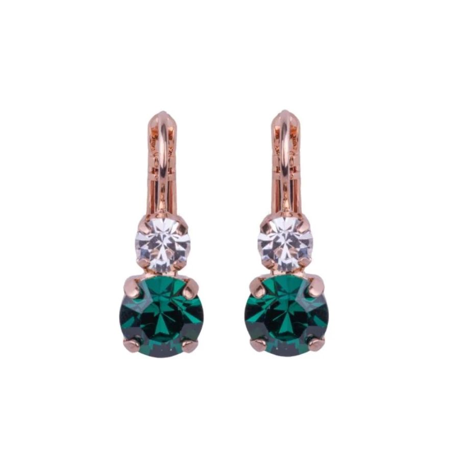 Mariana Rose Gold Green Earrings
