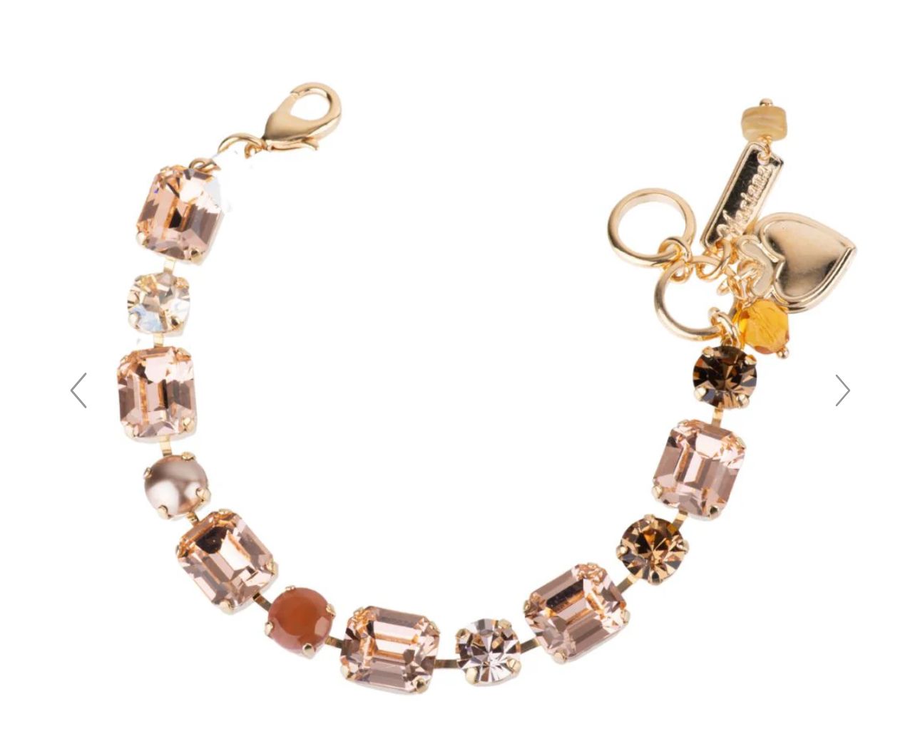 Mariana Amaretto Emerald Round Bracelet YG