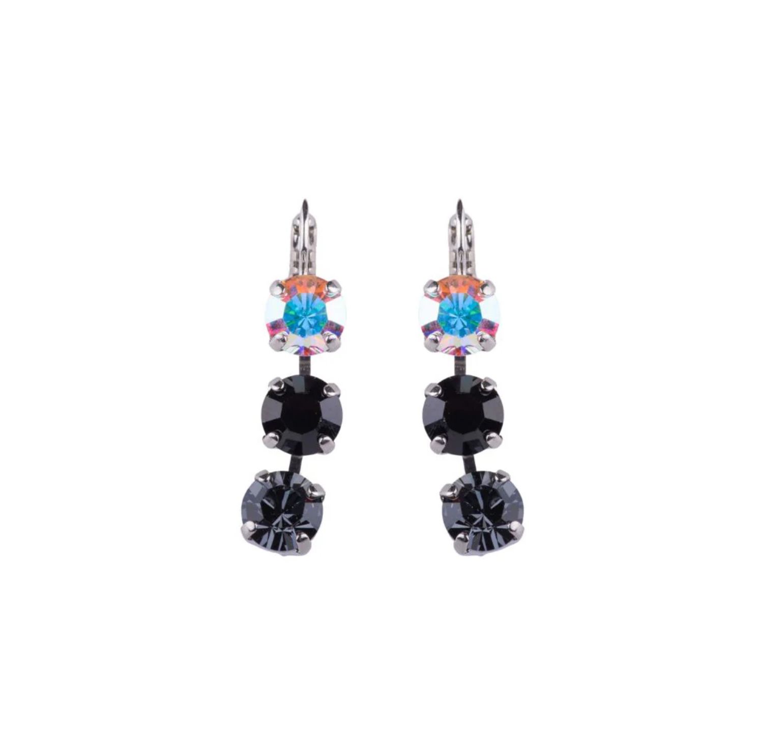 Mariana Silver 3 Stacked Earrings