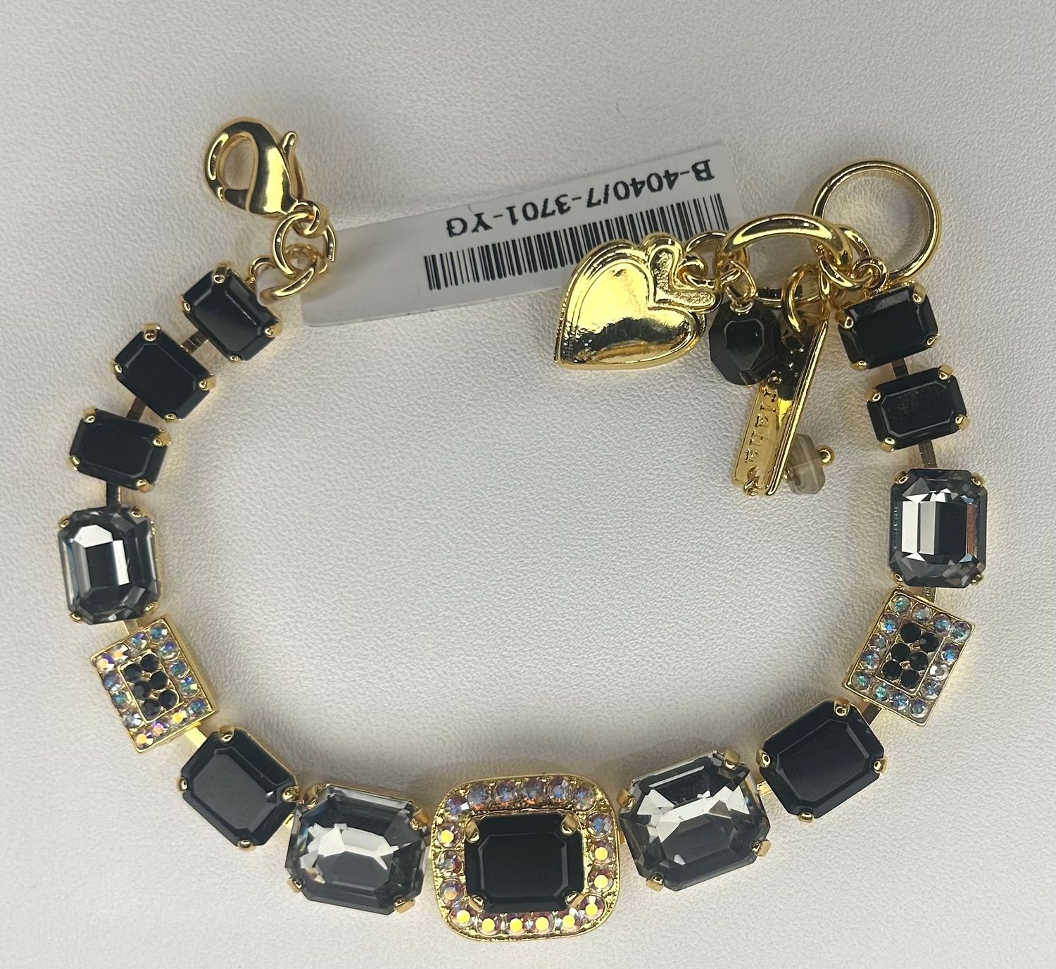 Fancy Rectangle “Tuxedo” Bracelet Gold
