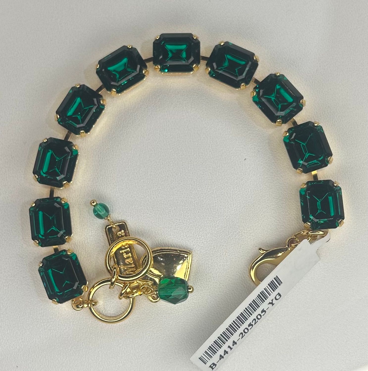 Mariana Emerald Eve Emerald Cut Bracelet YG