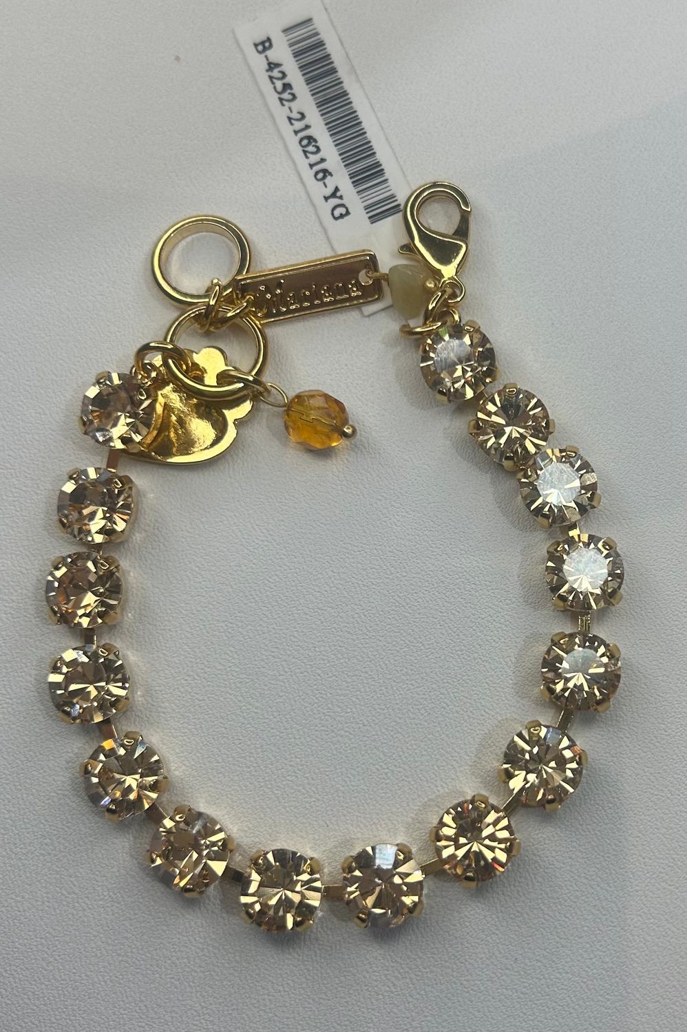 Mariana Yellow Crystal Bracelet Gold