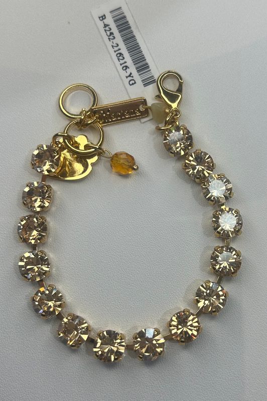 Mariana Yellow Crystal Bracelet Gold
