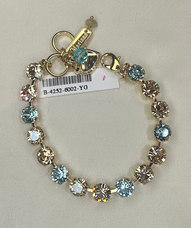 Mariana  "First Toast" Blue Tan YG Bracelet