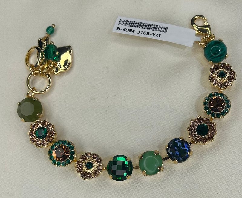 Mariana Emerald Floral Bracelet
