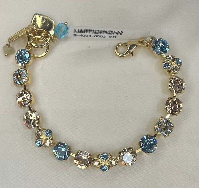 Mariana "First Toast" Blue Tan Fancy YG Bracelet