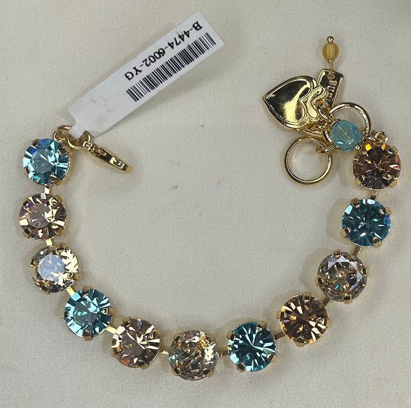Mariana "First Toast" Blue Tan Large Bracelet YG