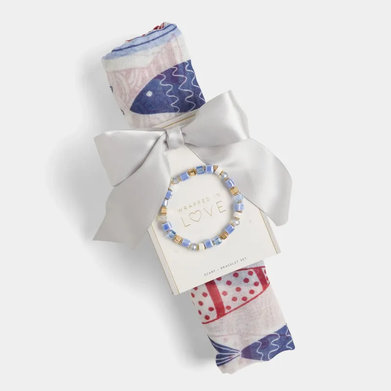 Sail Away Scarf &amp; Bracelet Gift Set