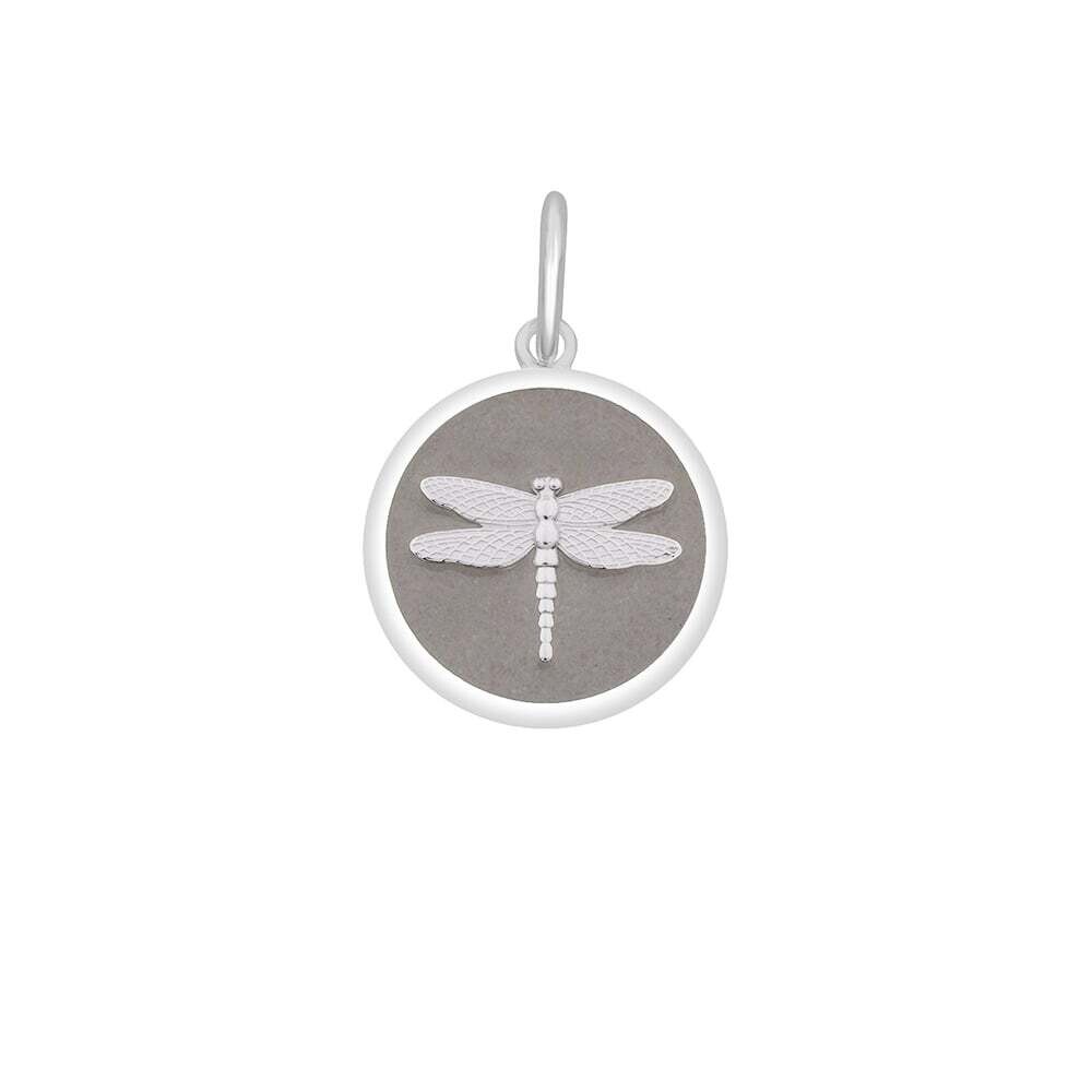 Dragonfly Pendant Silver, Color: Driftwood, Size: 19mm