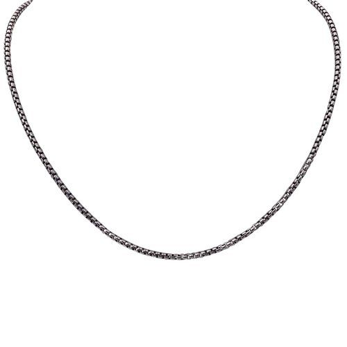 Rounded Box Oxy Chain, Size: 3mm 18"