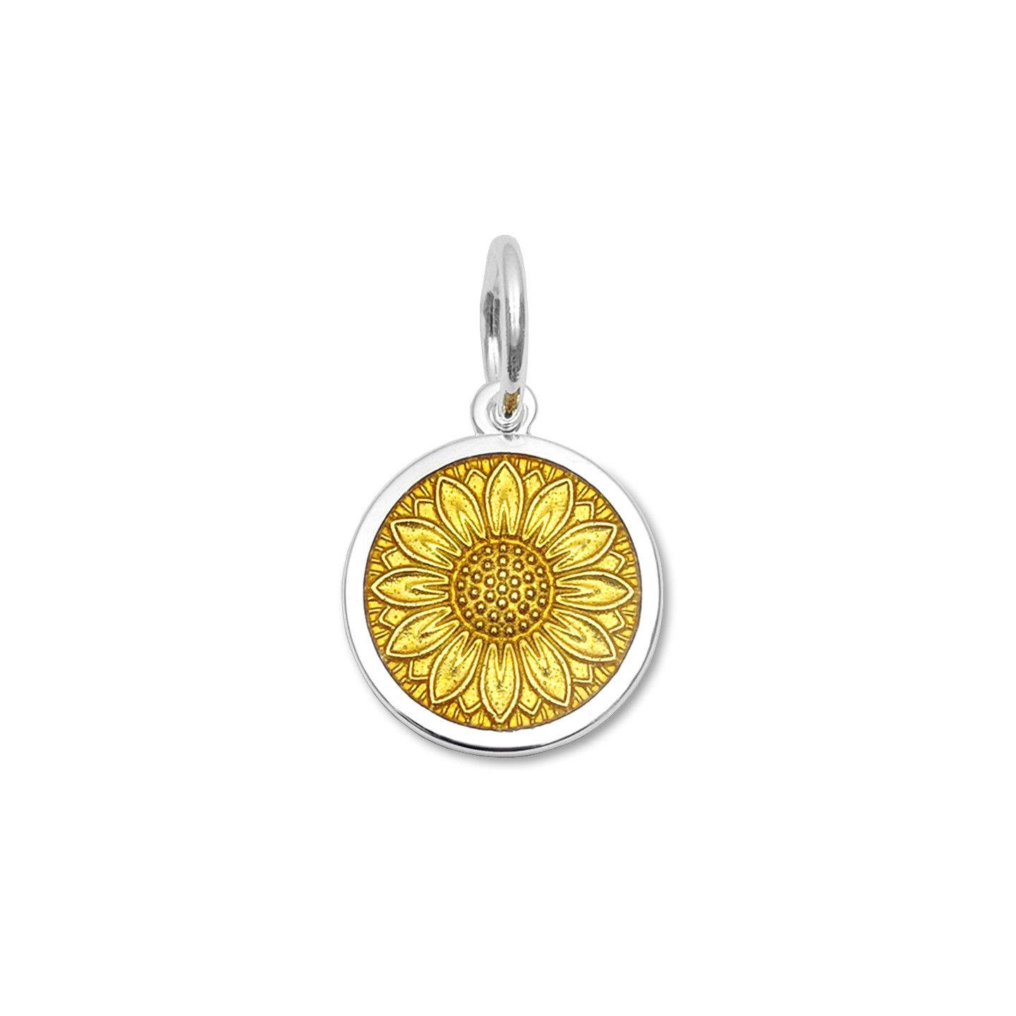 Sunflower , Color: Gold Enamel, Size: 15mm