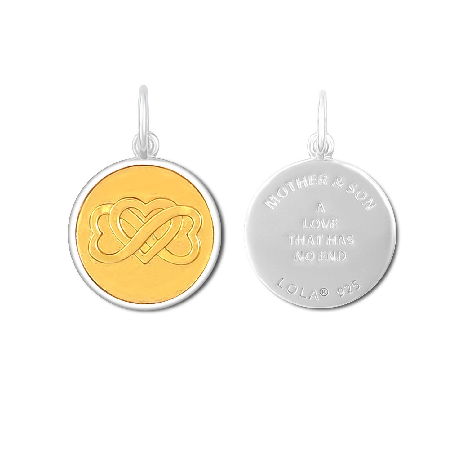 Mother &amp; Son, Color: Gold Center Vermeil, Size: 19mm
