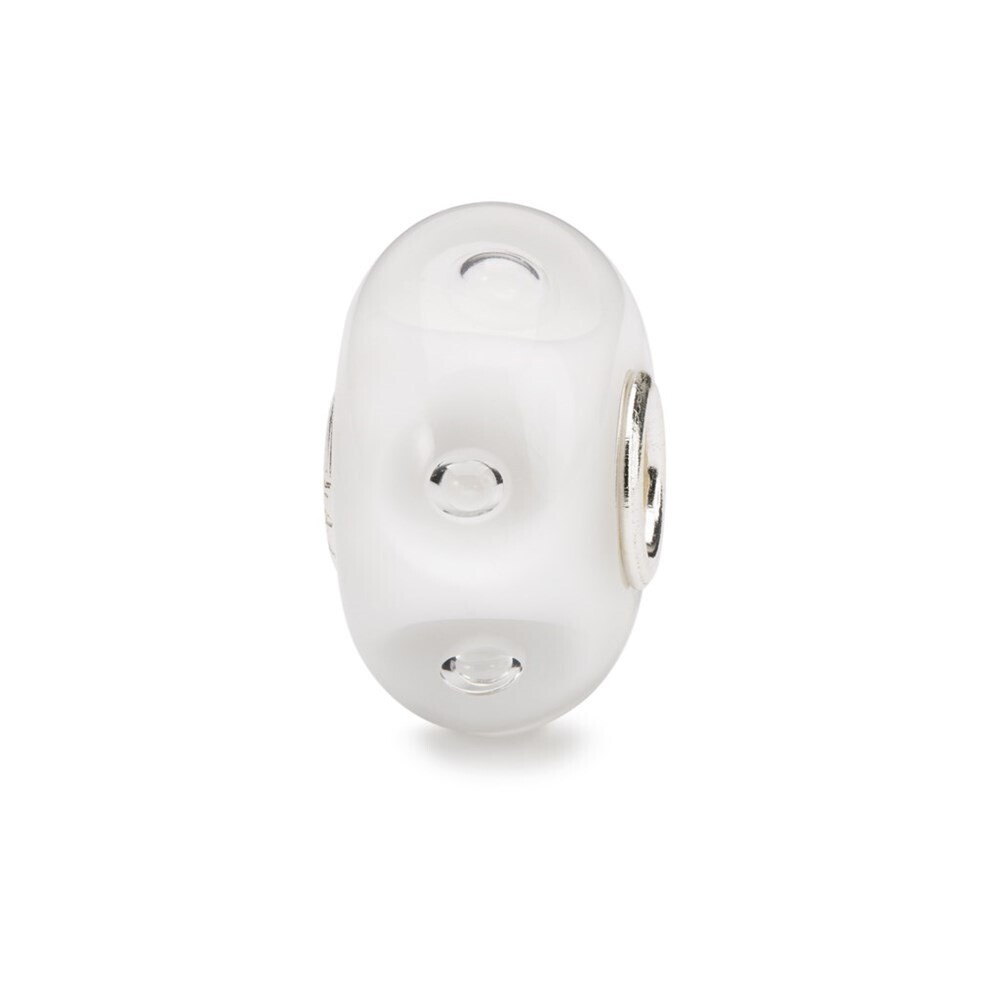 Frosty Bubble Joy White Bead, Retired