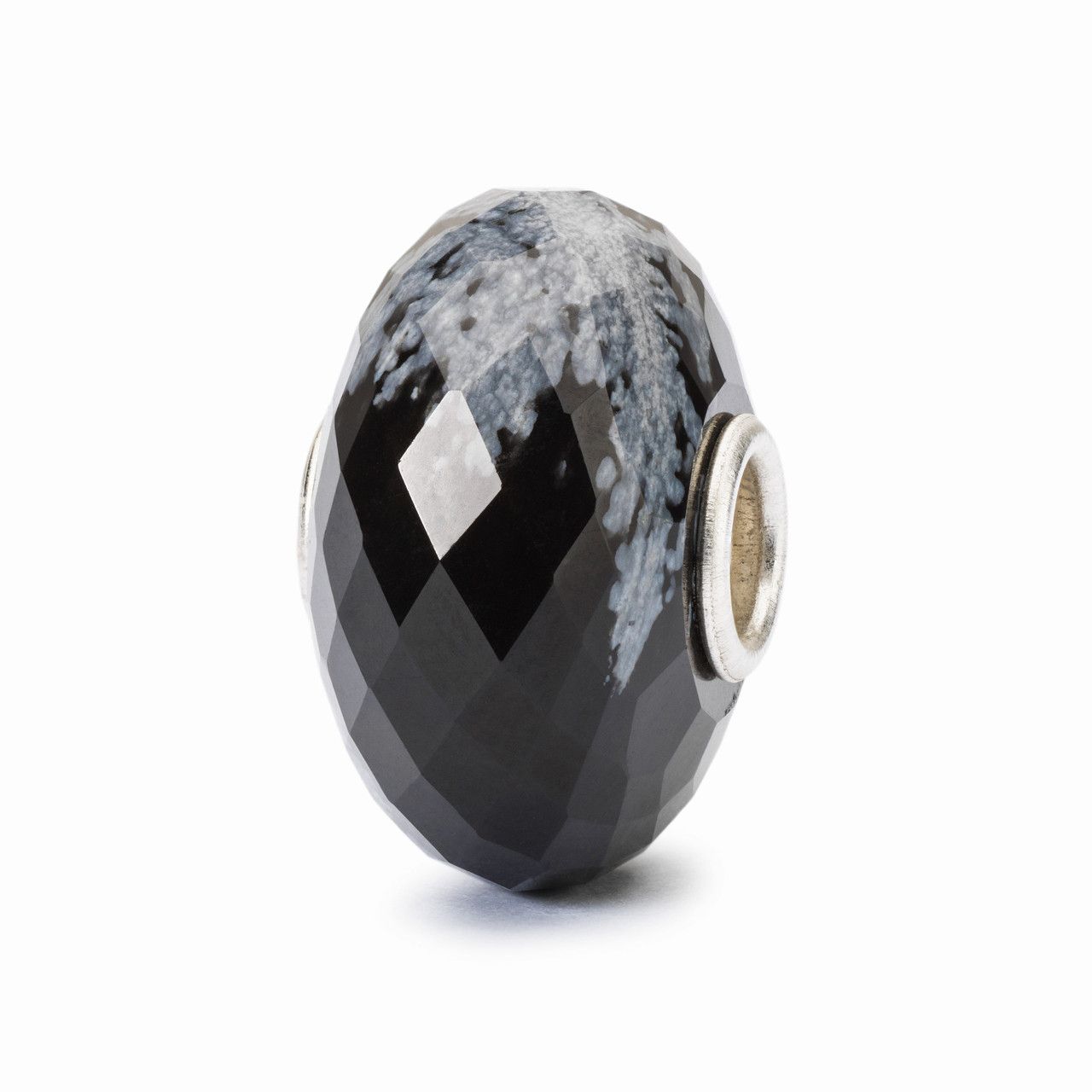 Snowflake Obsidian Faceted Bead