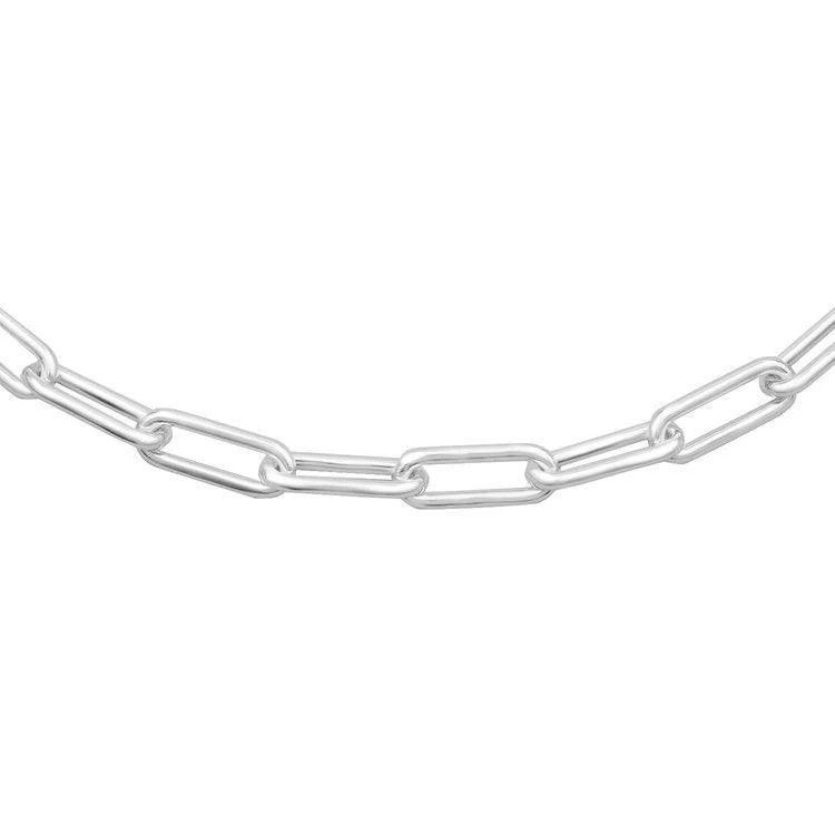 Oval Silver 3.5mm Chain 24"