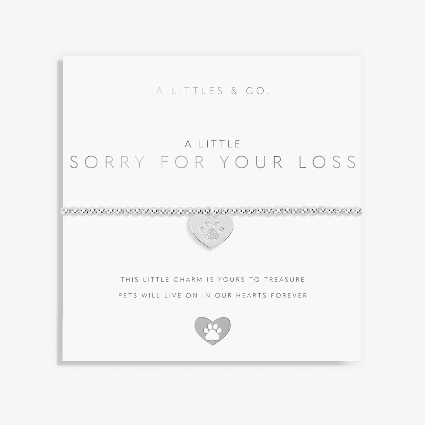 A Little Sorry For Your Loss Bracelet Silver (pet)