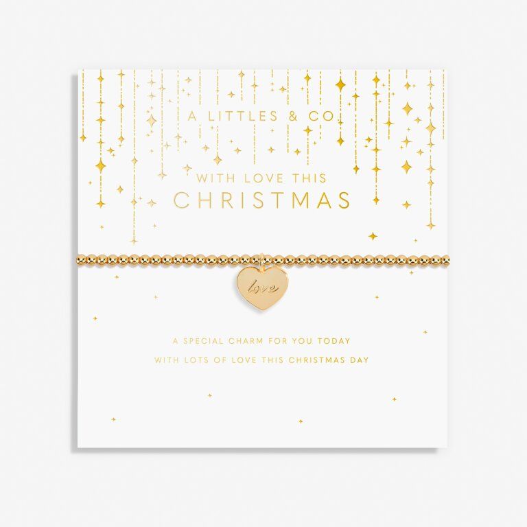 A Little With Love This Christmas Bracelet Gold