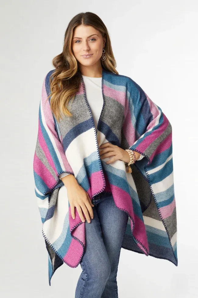 Brushed Beckham Stitched Ruana