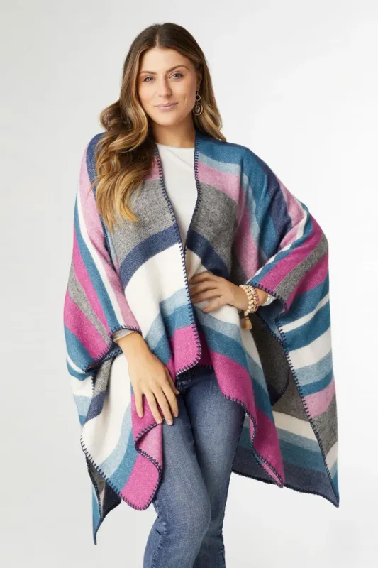 Brushed Beckham Stitched Ruana