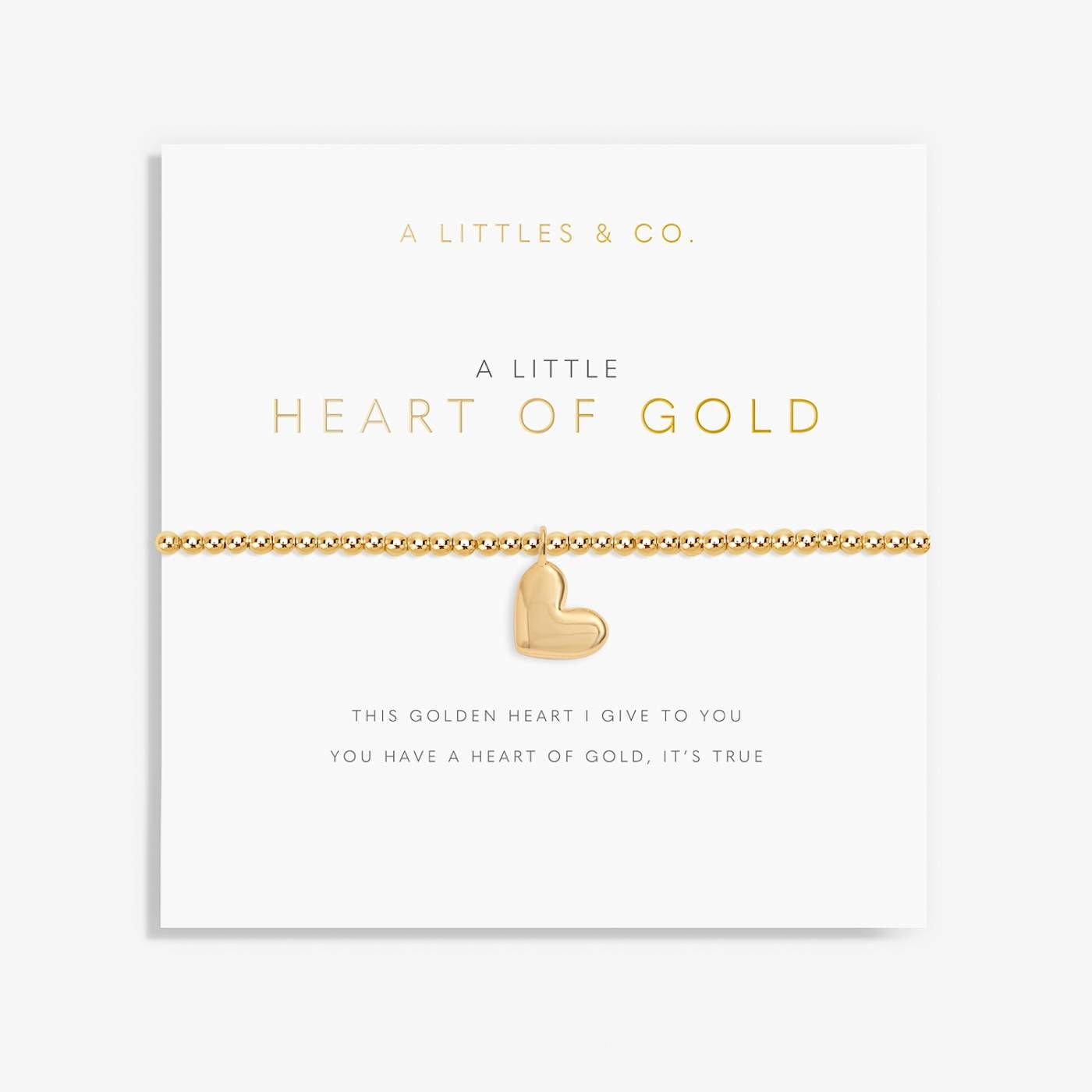 A Little Heart of Gold Bracelet Gold