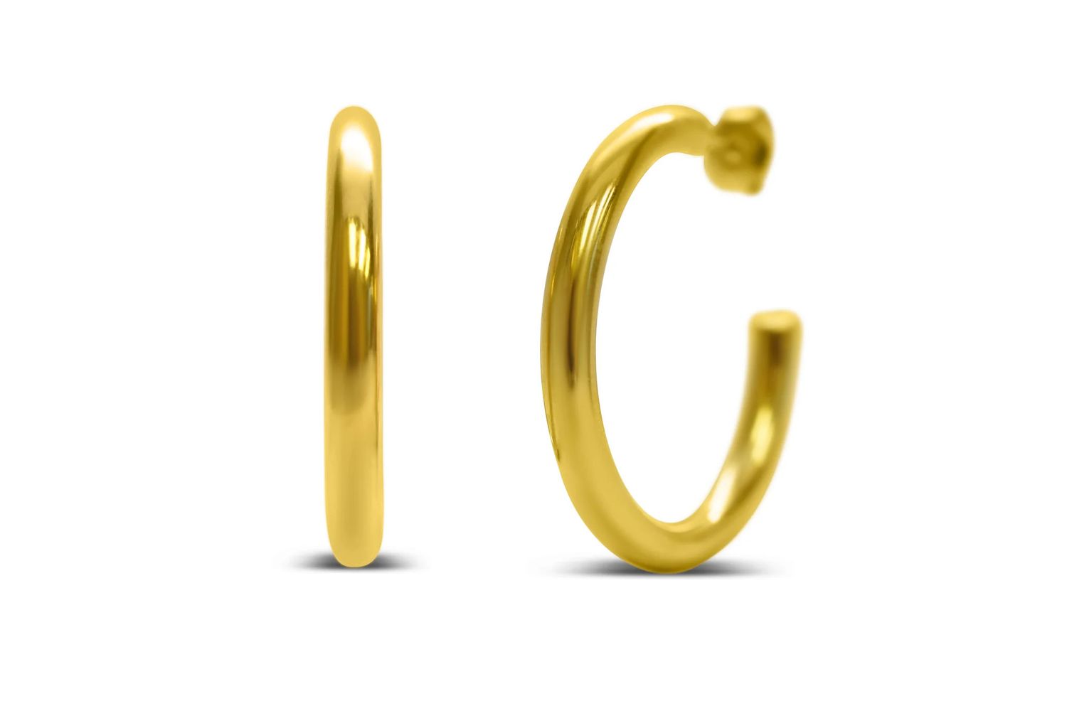 Weightless Hoop Earrings 35mm, Color: PVD Gold