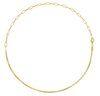 Split Chain Oval &amp; Rounded Box Chain Gold 3.5mm 18"