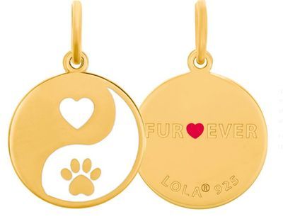 Furever Pendant, Color: Alpine White All  Gold, Size: 15mm