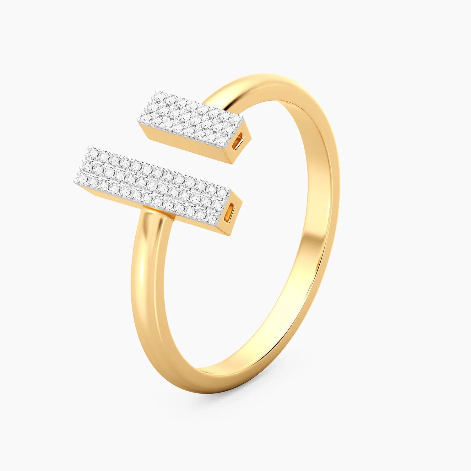 Lab-Grown T Statement Ring Size 6