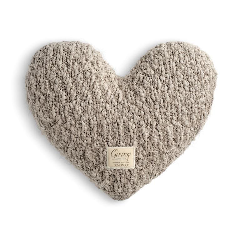 Giving Heart Weighted Pillow - 9 colors, Color: Taupe