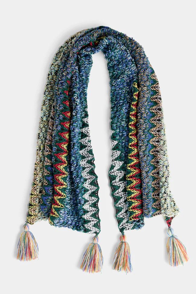 Wendy Oblong Scarf, Color: Primary Colors