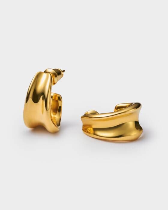 Molten Hoop Earrings