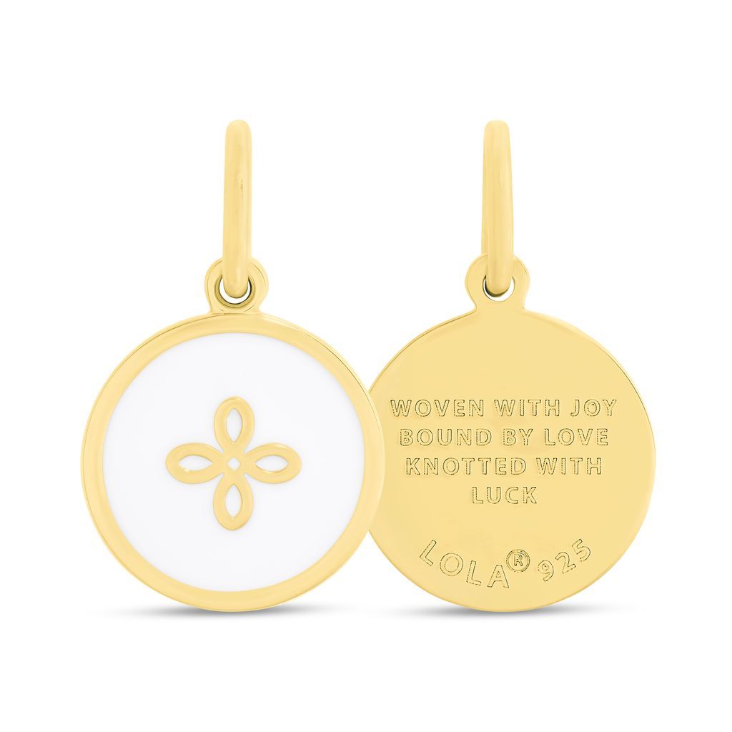 Joy Knot Pendant All Gold, Color: Alpine White, Size: 15mm