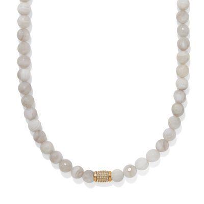 Meridian Solis White Bead Necklace