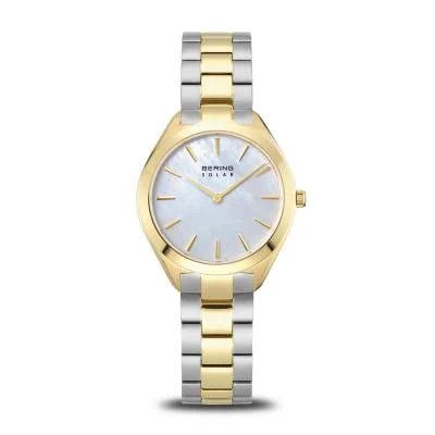 Bering Women's Solar Polished Two Tone Watch
