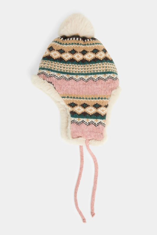 Arctic Blast Knit Hat Dusty Pink