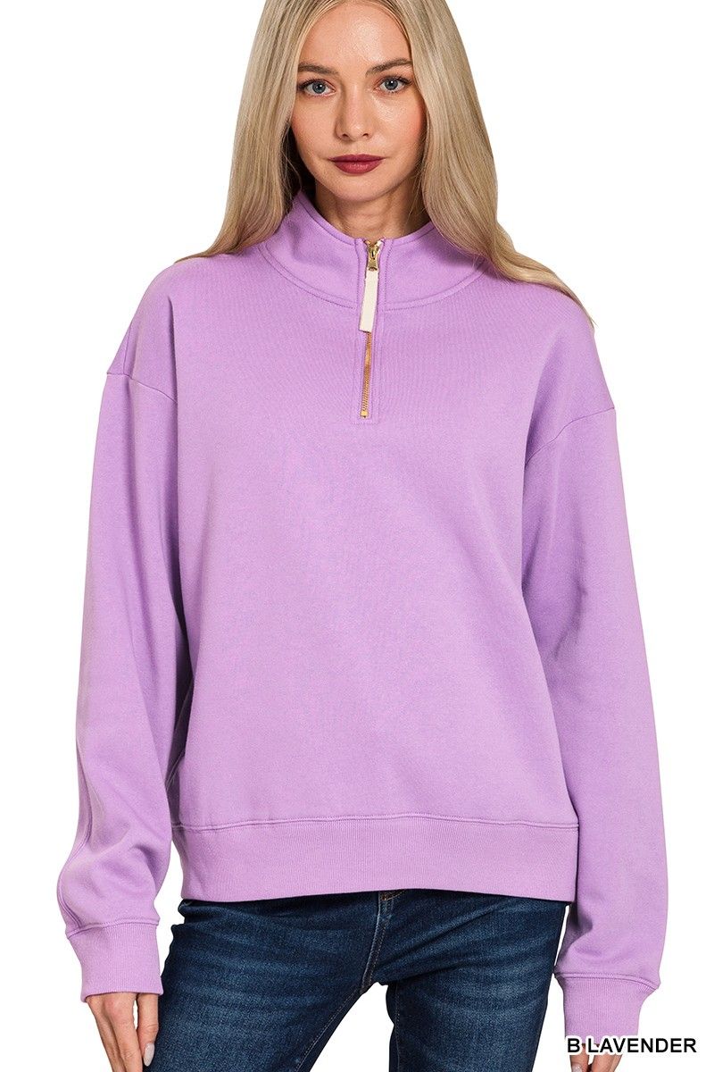 Fleece Half Zip Sweatshirt