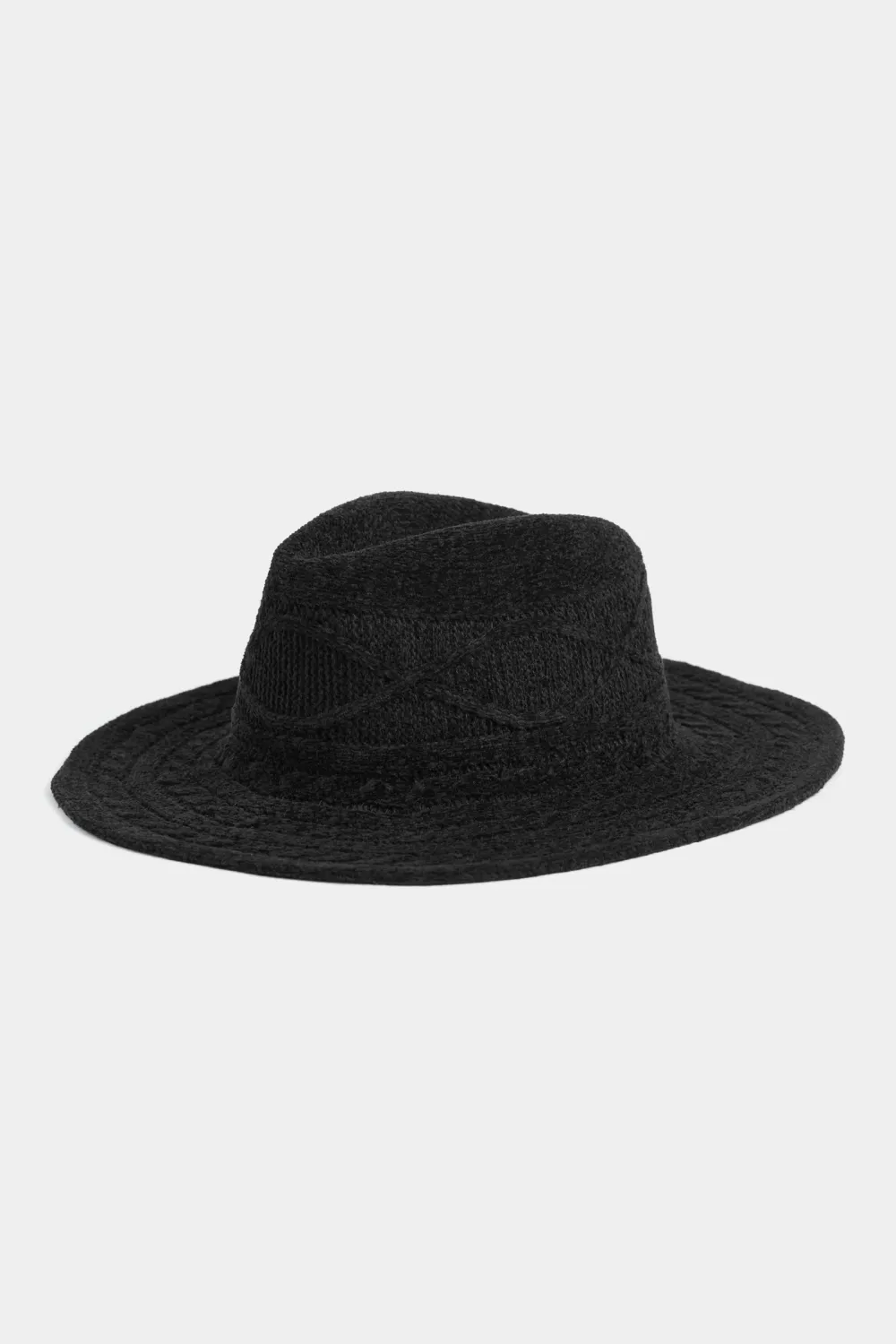 Chenille Criss Cross Ranch Hat Black
