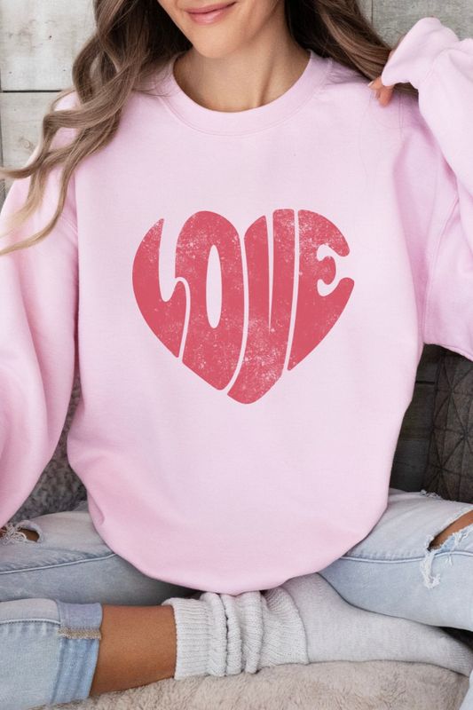 Love Heart V-Day Crewneck Sweatshirt