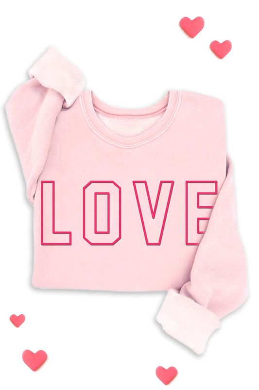 LOVE Puff Sweatshirt Soft Pink