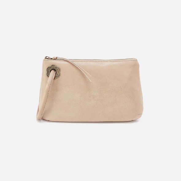 Daisy Daze Large Wristlet - Frosted Pearl