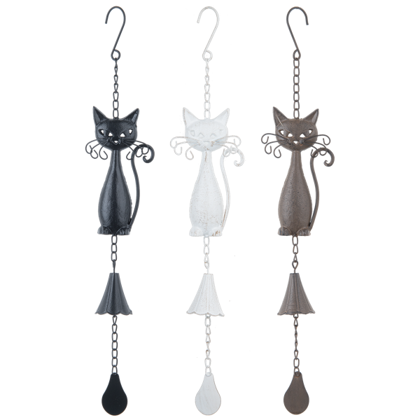 Cat Wind Chime Cast Iron Assorted
