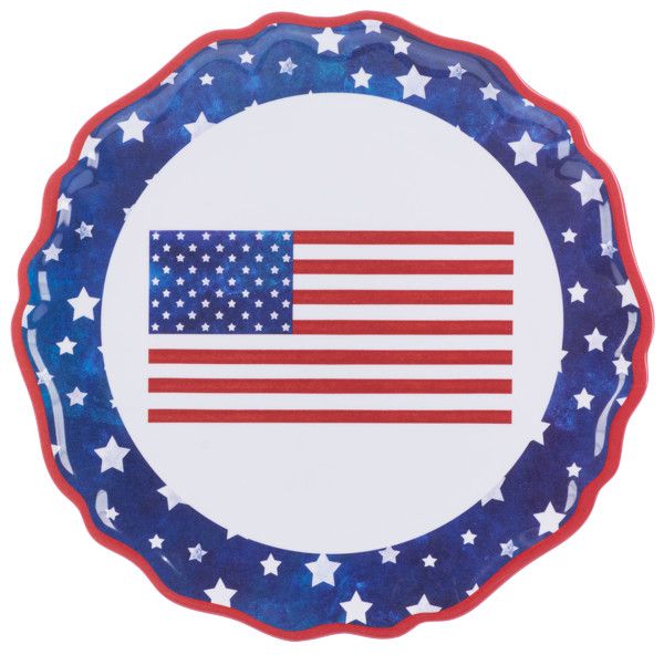 American Flag Melamine Party Plate