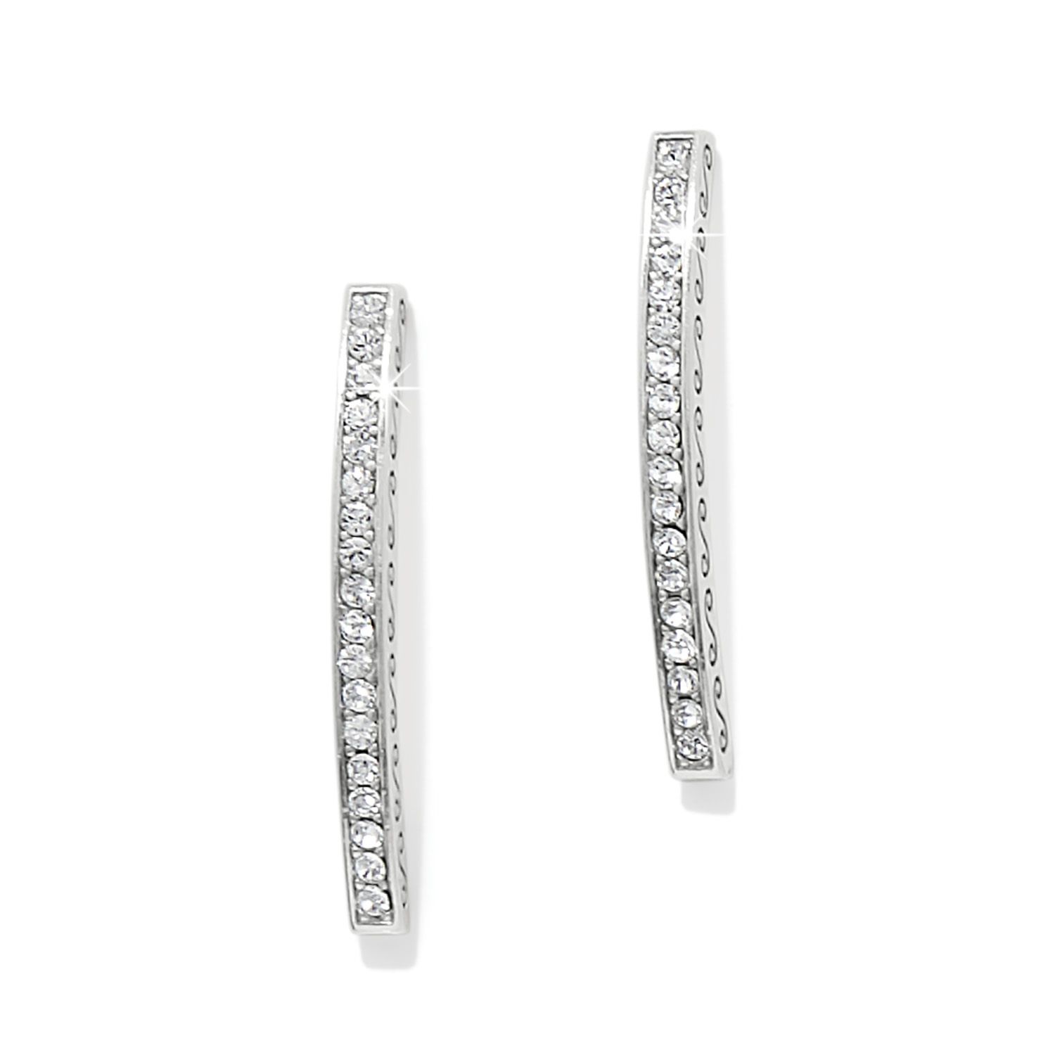 Meridian Geo Bar Post Earrings Silver