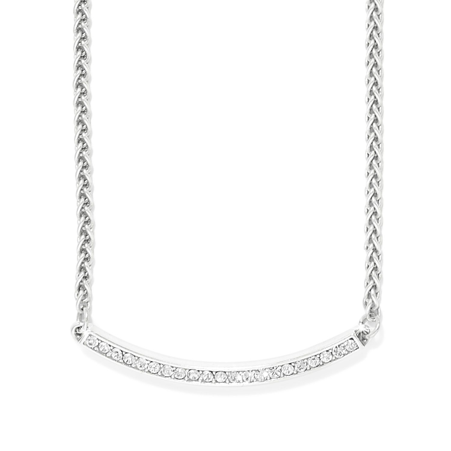 Meridian Geo Bar Necklace Silver