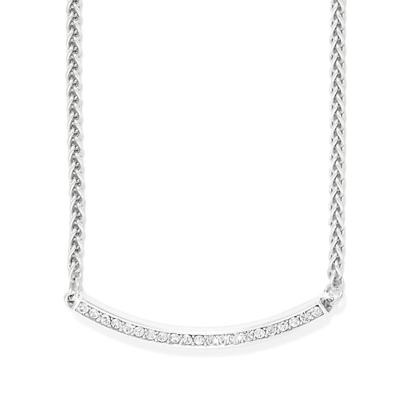 Meridian Geo Bar Necklace Silver