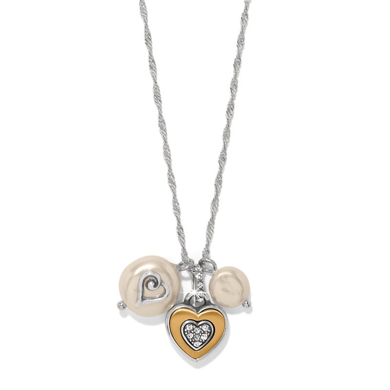 One Heart Short Pearl Necklace